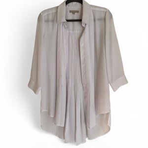 Joan Vass White Button Down Shirt